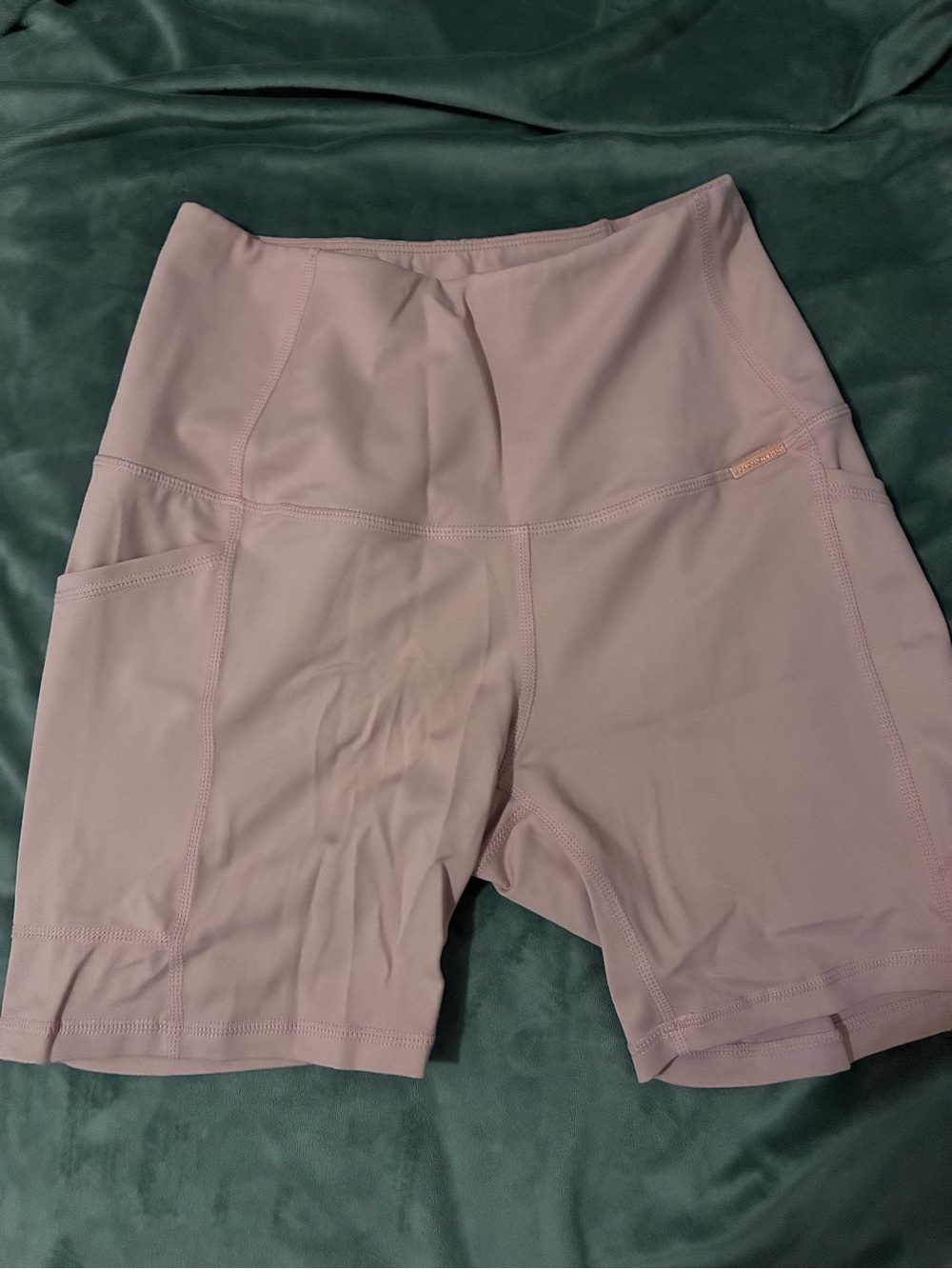 Cleo Harper Dusty Mauve High-Rise Bike Shorts